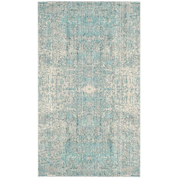 Mystique Teal/Multi Doormat 3 ft. x 5 ft. Floral Area Rug