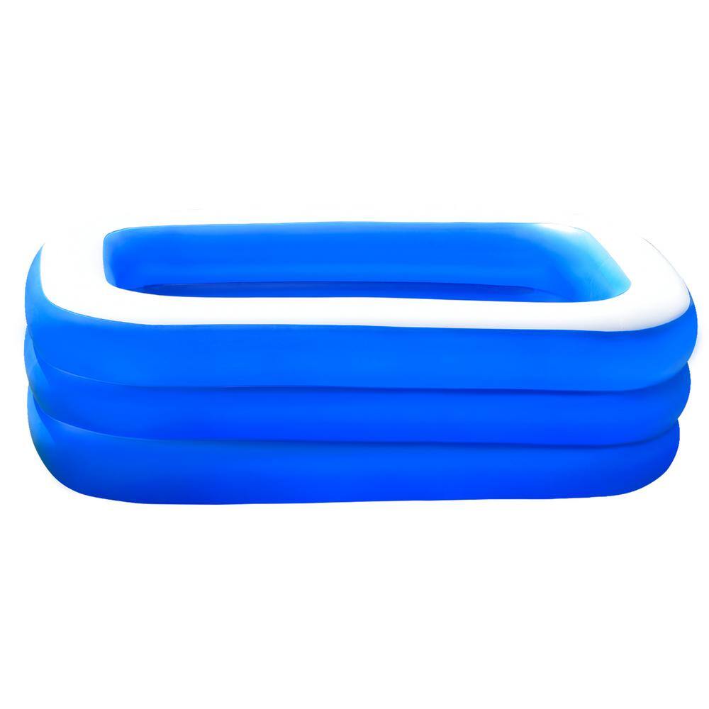 82.6 in x 55 in x 25.5 in Rectangle Deep Inflatable Ocean Kiddie Pool