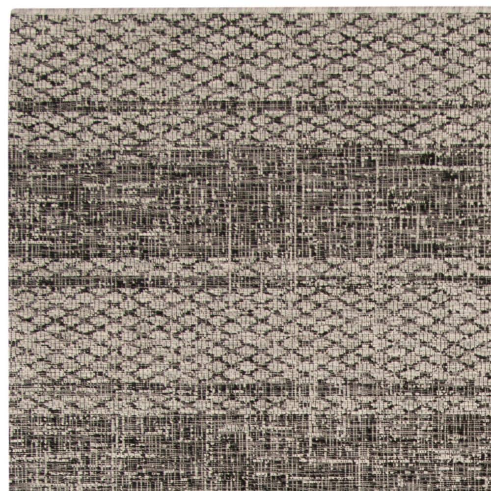 6'7" Square Gray Synthetic Outdoor Area Rug