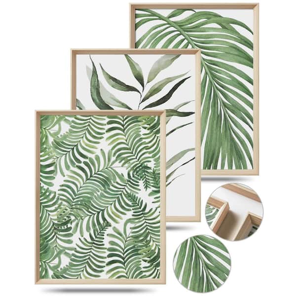 3 pieces Framed Green Poster 16 in. x 12 in.