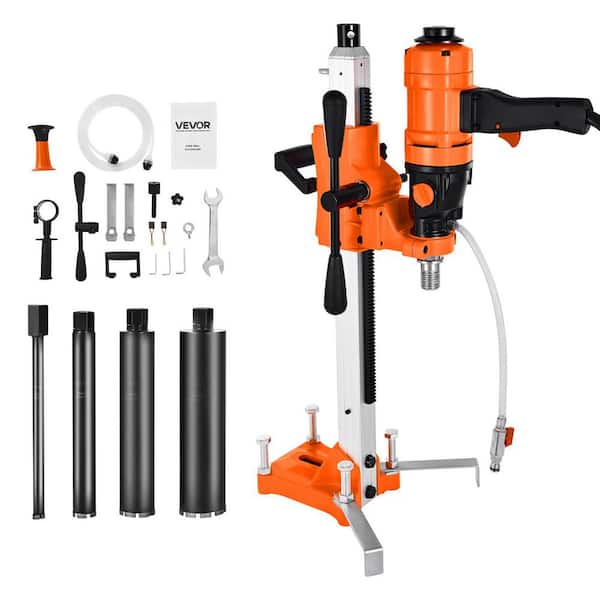 Diamond Core Drilling Machine, 8-inch Drilling Capacity, Dual-Mode Handheld & Stand-Mount Dry/Wet Core Drill Rig