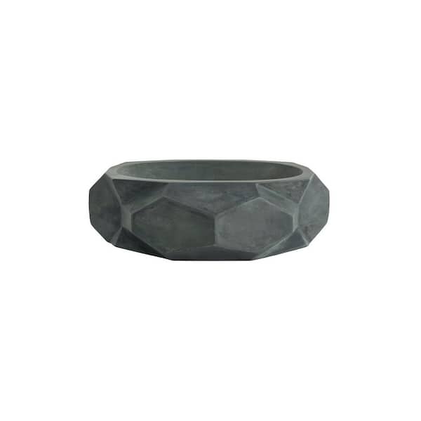 Kyan 20 in. Oval Concrete Vessel Bathroom Sink in Copper Green