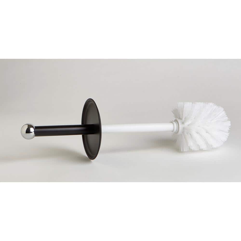 Vista Black Iron Toilet Brush and Holder with Air Holes