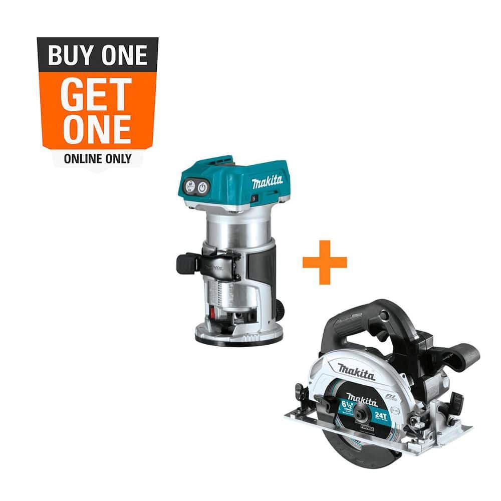 Makita 18V LXT Brushless Variable Speed Compact Router with Built-In ...