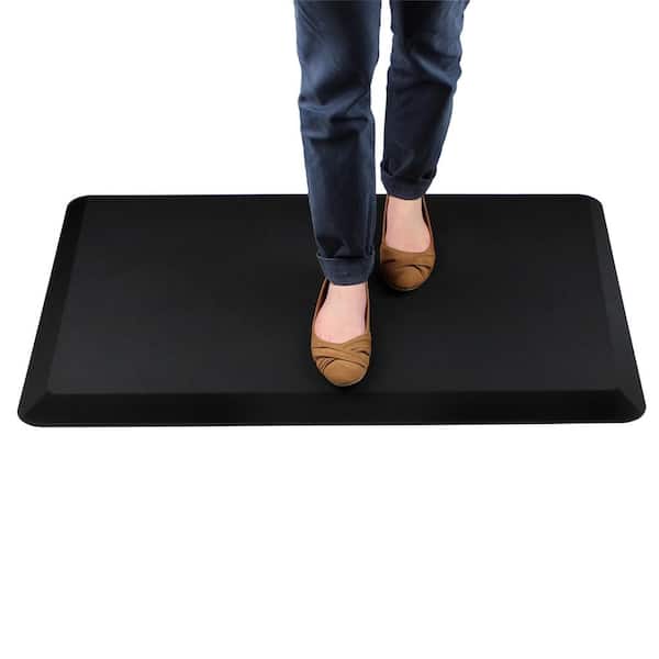 Gray 16 in. x 24 in. Rectangular Indoor Standing Comfort Mat