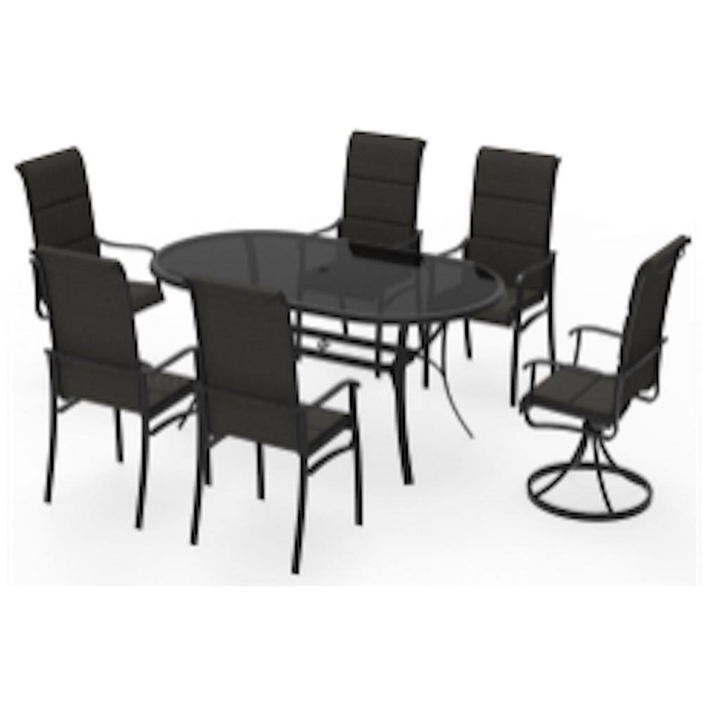 Home Decorators Collection Wyndover Black Swivel Aluminum Padded Sling