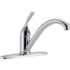 Delta Classic Single-Handle Standard Kitchen Faucet in Chrome 100-DST ...