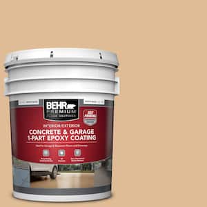 5 gal. #S250-3 Honey Nougat Self-Priming 1-Part Epoxy Satin Interior/Exterior Concrete and Garage Floor Paint