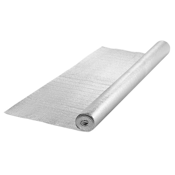 Double Reflective Insulation Roll, Foam Core, 3.2 mm 48 in. x 10 ft. Radiant Barrier, 1 Pack, for Window RV Roof