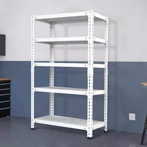 Household Storage Rack, Adjustable Display Rack, Basement Balcony Storage Rack, Carbon Steel Storage Rack, White