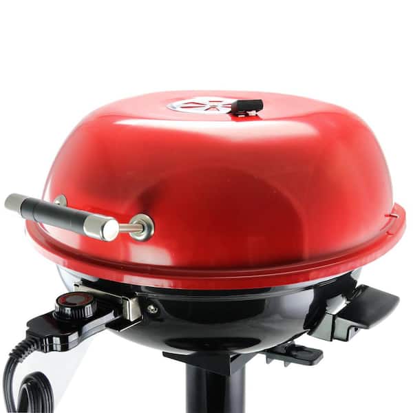 Electric BBQ Grill Techwood 15-Serving Indoor/Outdoor Electric Grill for  Indoor & Outdoor Use, Double Layer Design, Portable Removable Stand Grill,  1600W (Stand Red BBQ Grills)