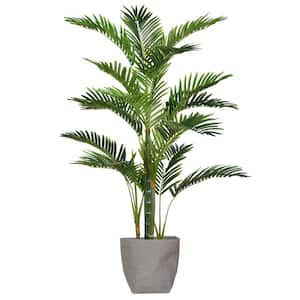 48 in. Tall Palm Tree Artificial Faux Decor with Burlap Kit
