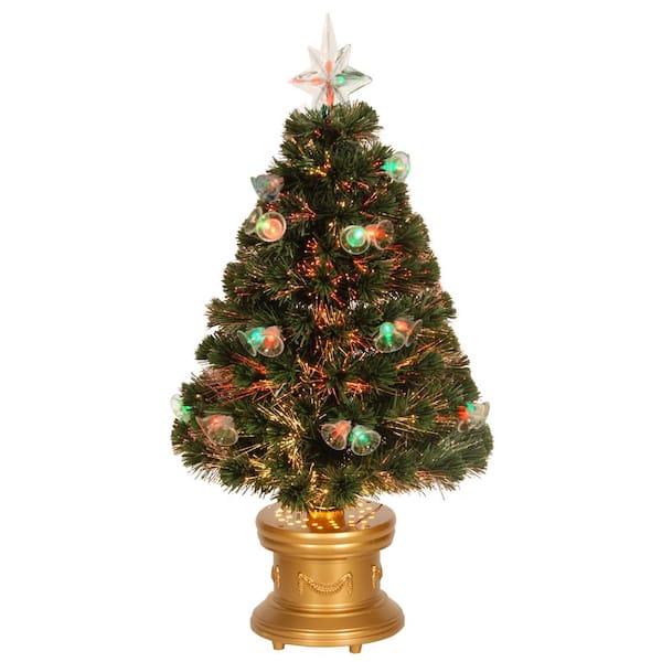 National Tree Company 3 ft. Fiber Optic Double Bell Artificial Christmas Tree