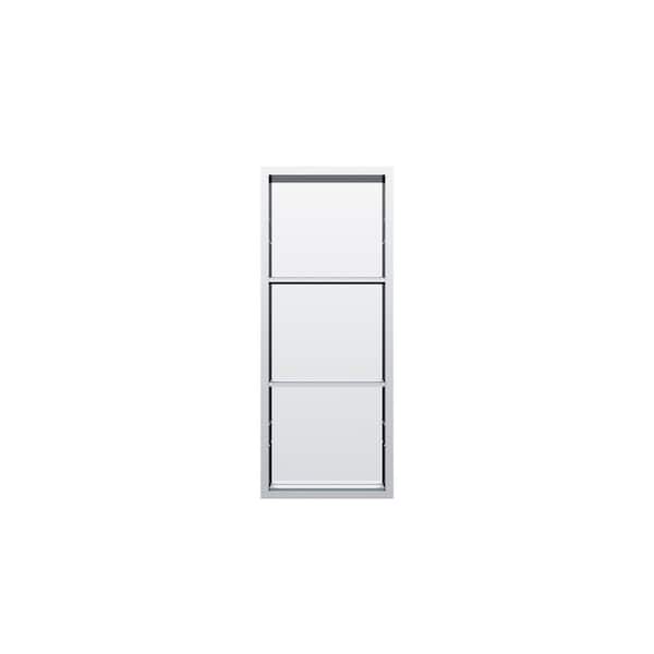 12 in. W x 30 in. H Rectangular Recessed/Surface Mount Chrome Aluminum Medicine Cabinet with Mirror