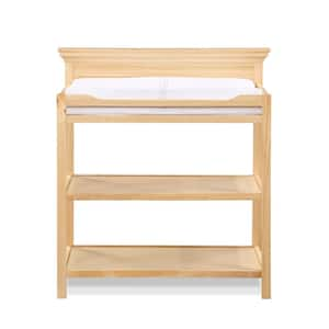 Natural Universal Changing Table with 2-Open Shelves