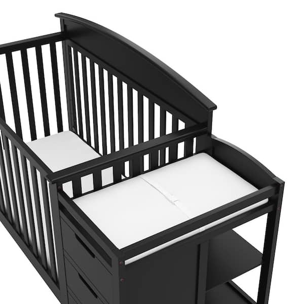 Graco Benton Black 4 in 1 Convertible Crib and Changer 04586 64B The Home Depot