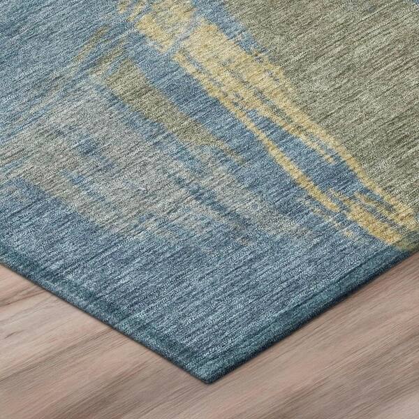 Chantille Machine Washable Indoor/Outdoor Abstract ACN2957 Denim 10 ft. x 14 ft. Area Rug