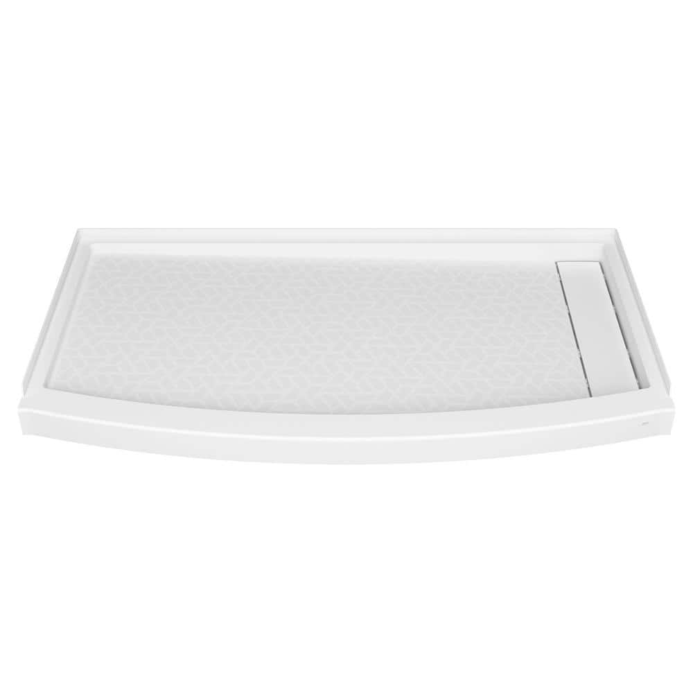 American Standard Ovation Curve 60 in. L x 30 in. W Alcove Shower Pan Base with Right Drain in Arctic White