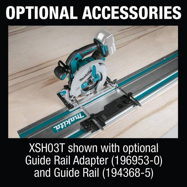 Makita XSH08Z 18V x2 LXT Lithium-Ion (36V) Brushless Cordless 7-1 4” Circular Saw with Guide Rail Compatible Base, Tool Only - 2