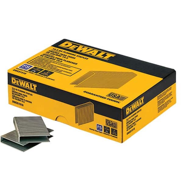 DEWALT 1/2 in. x 2 in.15.5-Gauge Crown Glue Collated Flooring Staple (1,000 per Box)
