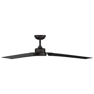 Roboto 62 in. Smart Indoor/Outdoor Oil Rubbed Bronze 3-Blade Standard Ceiling Fan +Remote