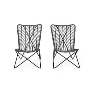 Coston Gray Wicker Outdoor Lounge Chair (2-Pack)