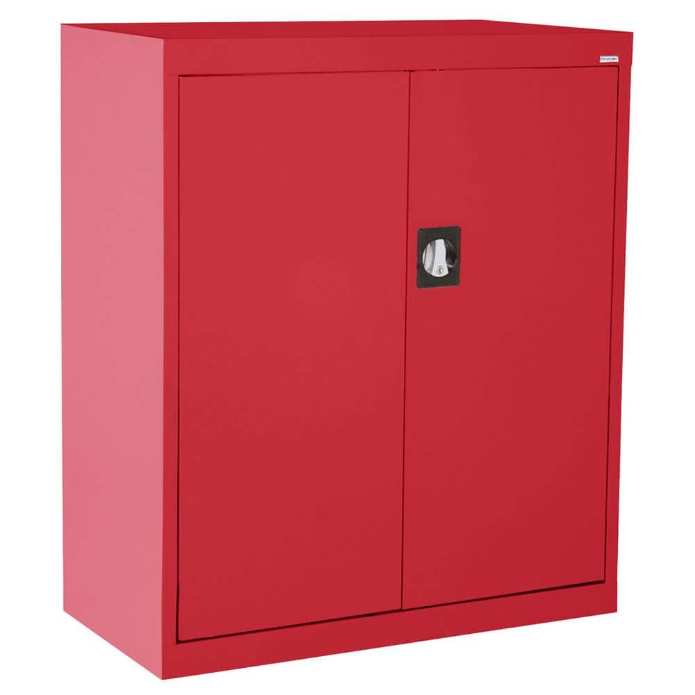 Sandusky Elite Series ( 36 in. W x 36 in. H x 18 in. D ) 3 Shelf Steel Garage Counter Height Freestanding Cabinet in Red -  EA2R361836-01
