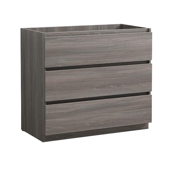 Fresca Lazzaro 39.30 in. Modern Bath Vanity Cabinet Only in Gray Wood
