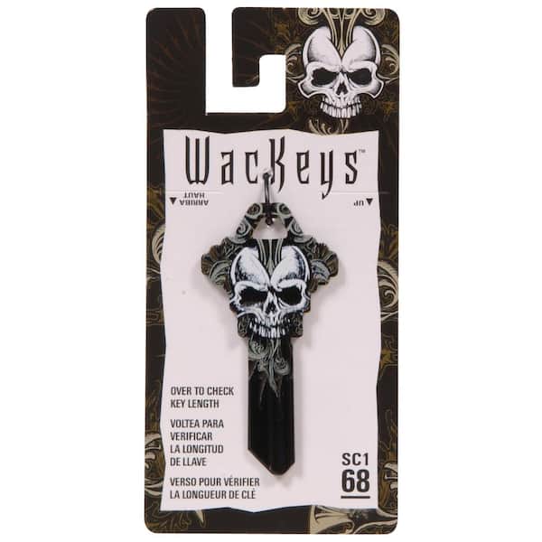 Schlage Brass House and Entry Key Blank Skull Design