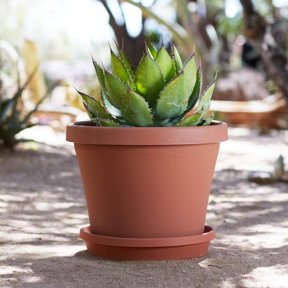 Terra Cotta 16" Durable Resin Round Planter Pot