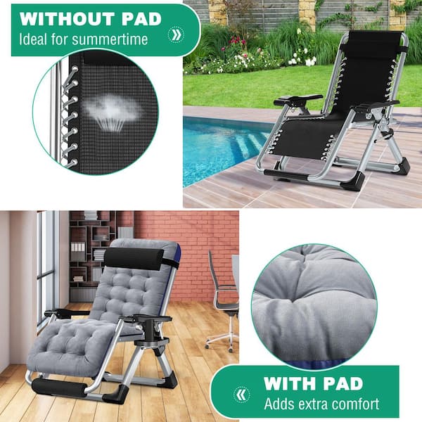 BOZTIY Zero Gravity Chair, Steel Frame Folding indoor Outdoor