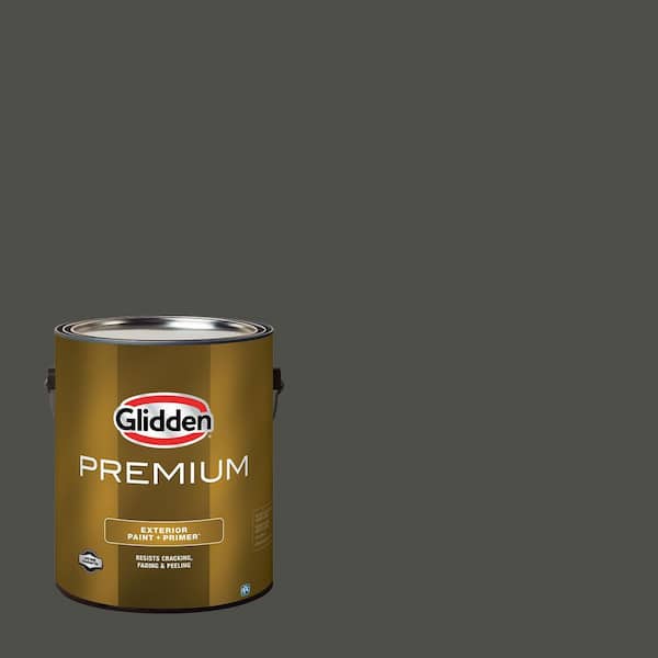 Glidden Premium 1-gal. Licorice PPG1009-7 Flat Exterior Latex Paint