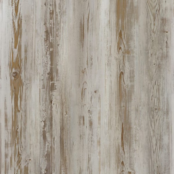 Take Home Sample-7.1 in. W x 22 MIL Aspen Pine/Embossed Waterproof Click Locking Luxury Vinyl Plank Flooring