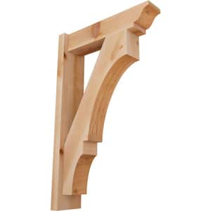 6 in. x 32 in. x 20 in. Western Red Cedar Balboa Traditional Smooth Outlooker