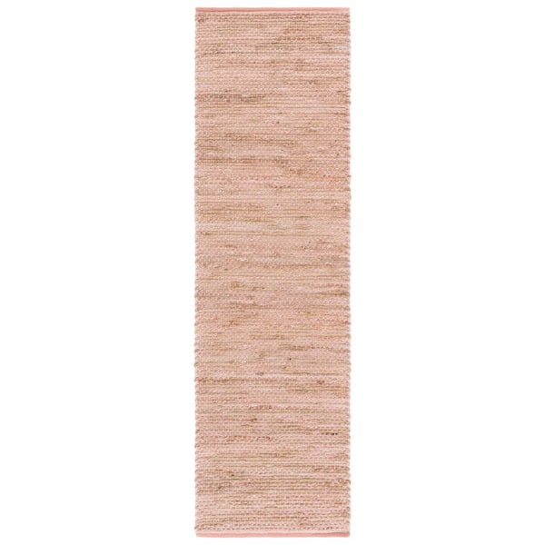 Cape Cod 2 ft. x 8 ft. Pink/Natural Abstract Distressed Runner Rug