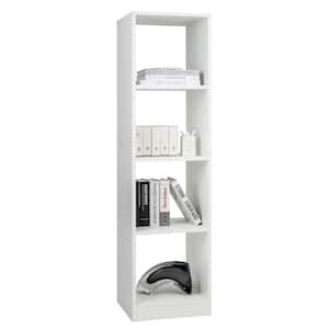 5-Tier Bookshelf Corner Bookcase Storage Display Organizer with 4 Cubes