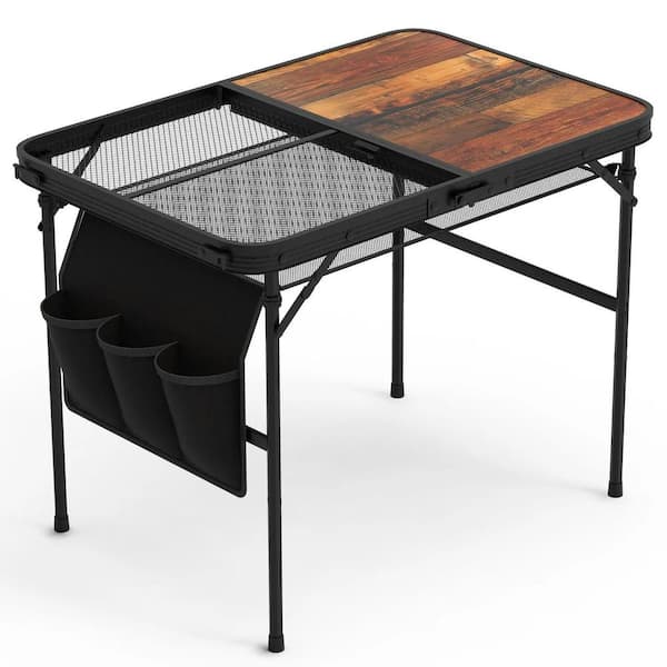 23.62 in wth rectangle Foldable Camping Table Collapsible Picnic Aluminum. Picnic Table.