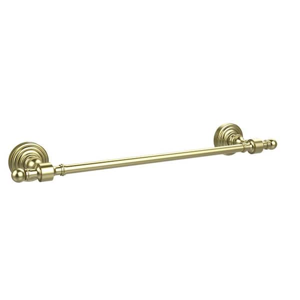 Allied Brass Retro Wave Collection 18 in. Wall Mounted Single Towel Bar in Satin Brass