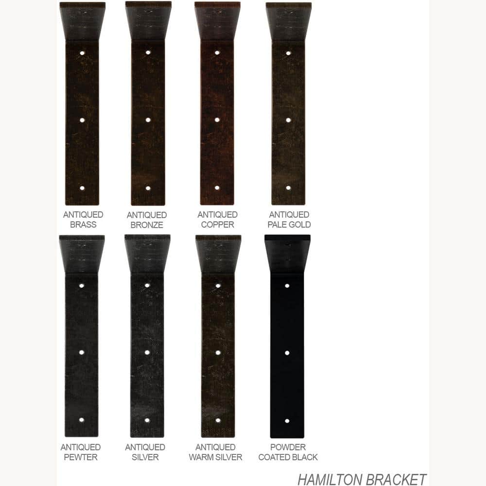 Hamilton 16" Hammered Brown Steel Countertop Bracket