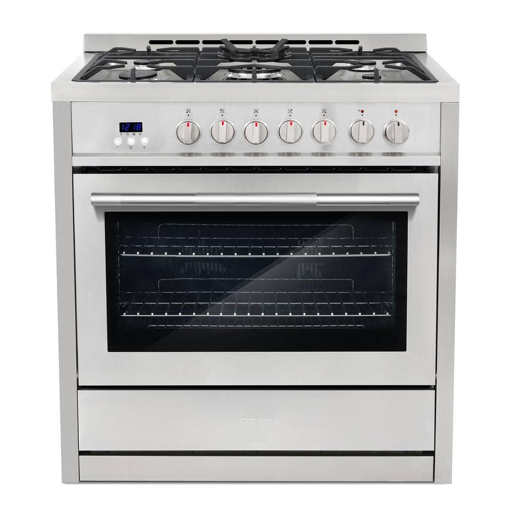 Cosmo 30 In. Vista Collection 5 Cu. Ft. Electric Ceramic Glass Range, 5 Burner E
