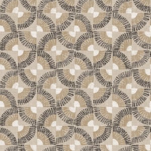 Grasscloth Fans Neutral Bronze Peel and Stick Wallpaper (Covers 60 sq. ft.)