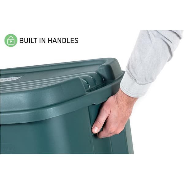 ECOSOLUTION 54 Gal. Storage Containers with Lids, Eco Green ECOSOLUTION 54 Gal. Storage Containers with Lids, Eco Green