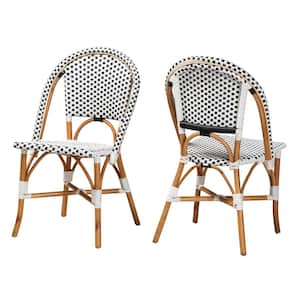 Quincy Black and White Dining Chair (Set of 2)