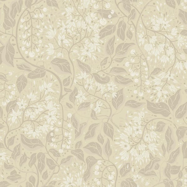 A-Street Prints Turi Wheat Twining Vines Non-Pasted Non-Woven Paper Wallpaper
