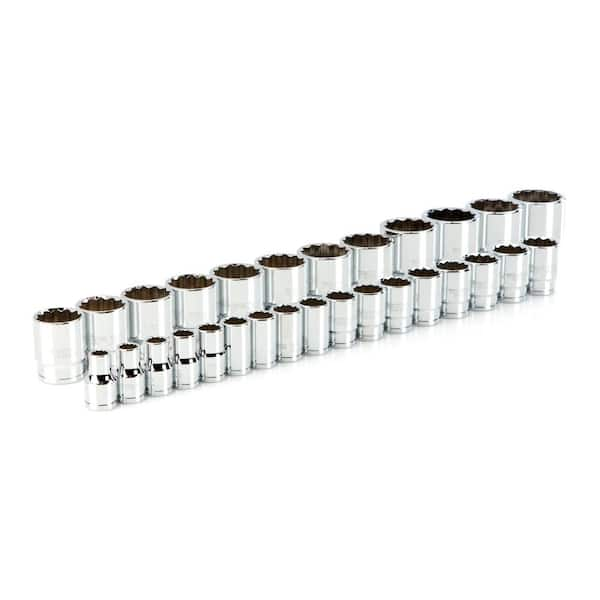 1/2 in. Drive 12-Point Socket Set (29-Piece)