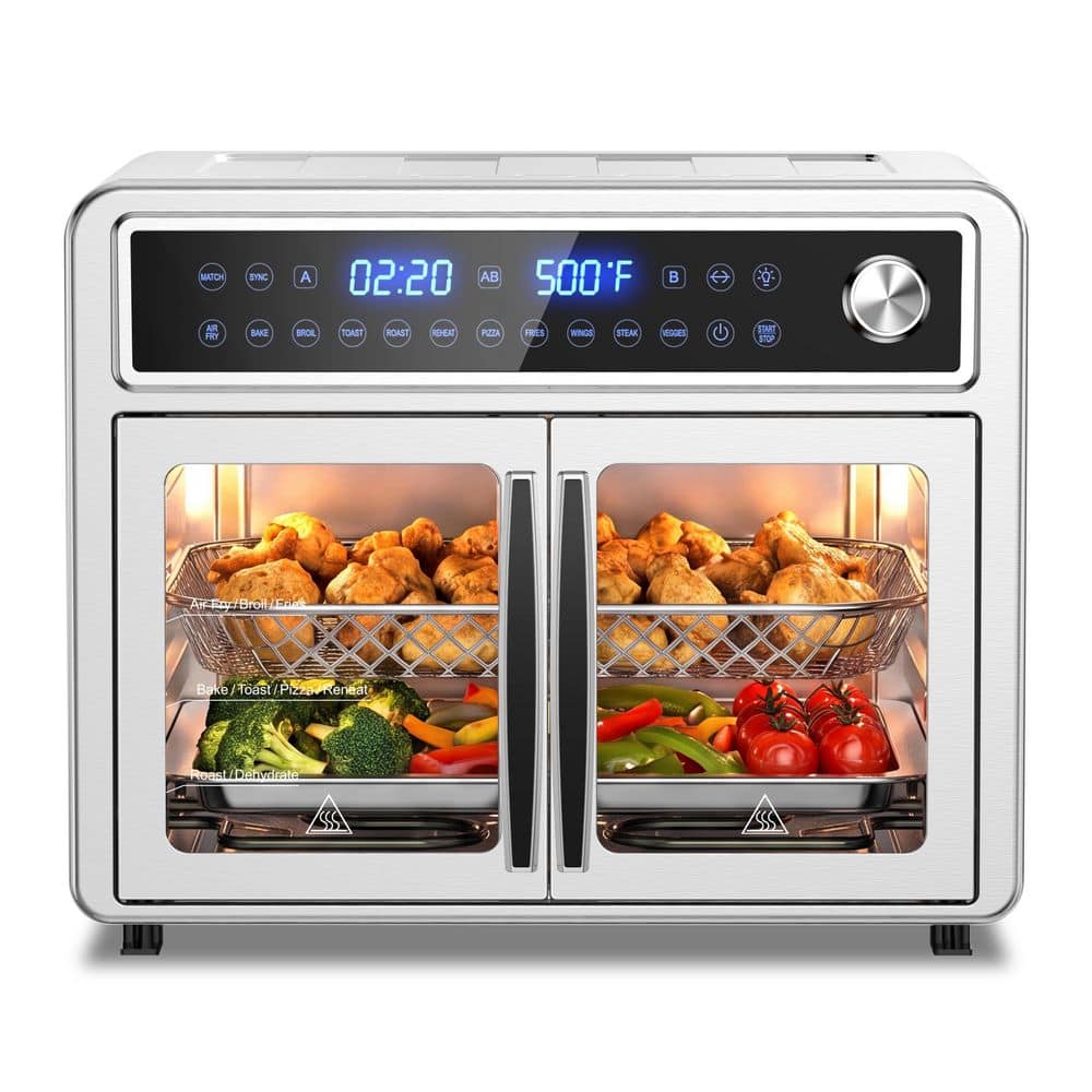 SOZT 30 Qt. 1700W Dual Zone Digital Air Fryer Convection Toaster