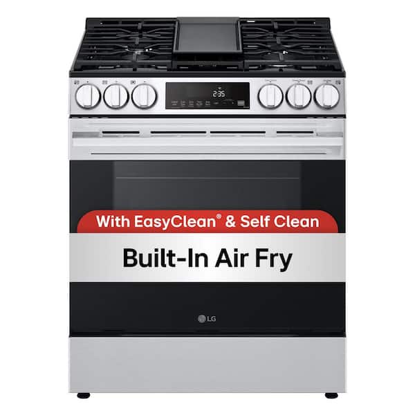 Smart Gas 30 in. 5 Burners Slide-in Gas Range in Stainless Steel with Convection, Air Fryer and Premium Handle