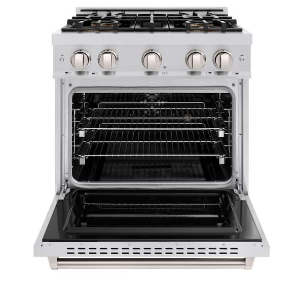 Autograph 36 in. Classic Gas Range with 6 Burner DuoPro Cooktop and Gas Oven in Stainless Steel with Bronze Accents