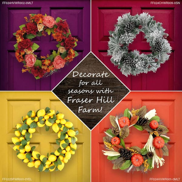 1pc, Spring Eucalyptus And Lavender Wreath For Front Door, Year Round Wreath,  Indoor Wreath, Farmhouse Wreath, Greenery Wreath, Summer Door Wreath, Check Out Today's Deals Now