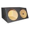 QPower QHDBASS12 Dual 12" Sealed Angled Car Subwoofer Box – Heavy Duty, Universal Fit